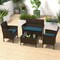 Costway 8 PCS Patio Furniture Set with Washable Cushions and Tempered Glass Coffee Table Black/Grey/Navy/Turquoise/Red/Blue/Orange